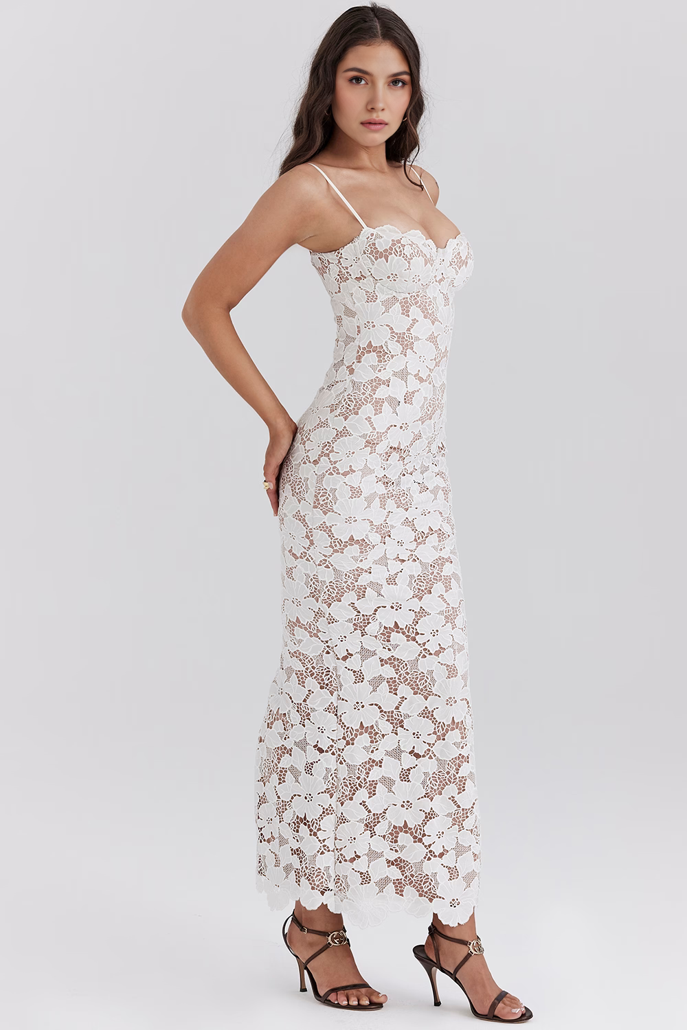 Mari | Midi Lace Dress